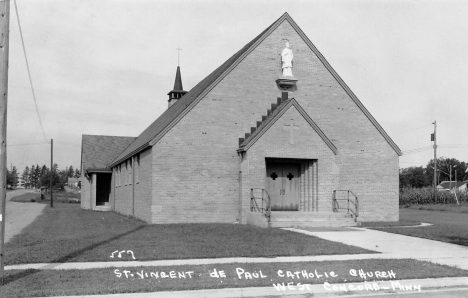 St. Vincent de Paul Catholic Church, West Concord Minnesota, 1950's