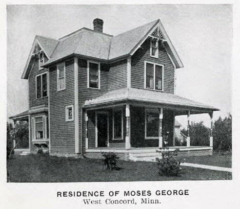 Residence of Moses George, West Concord Minnesota, 1905