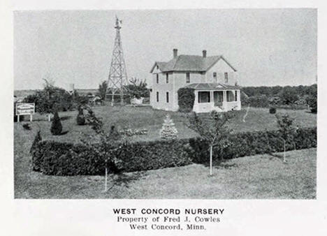 West Concord Nursery, Fred J. Cowles, West Concord Minnesota, 1905