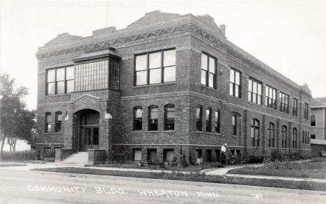 Community Building, Wheaton Minnesota, 1920