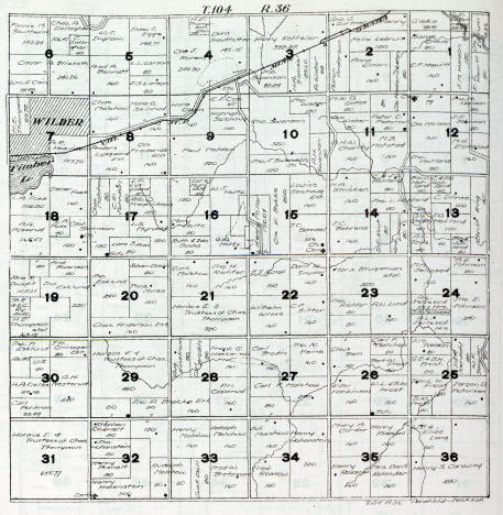 Plat map of Delafield Township in Jackson County Minnesota, 1916