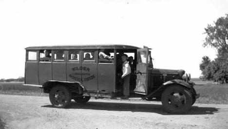 School bus, Wilder Minnesota, 1926