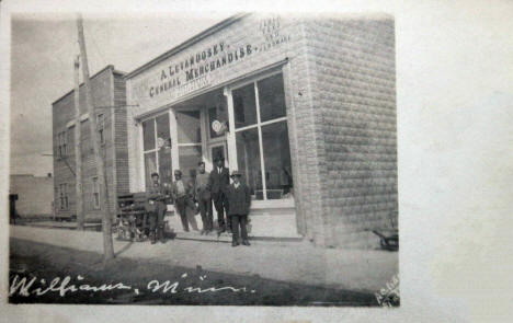 Street scene, Williams Minnesota, 1910's