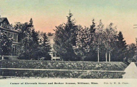 Corner of Eleventh Street and Becker Avenue, Willmar Minnesota, 1914
