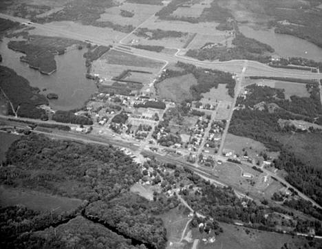 Aerial view, Willow River Minnesota, 1970