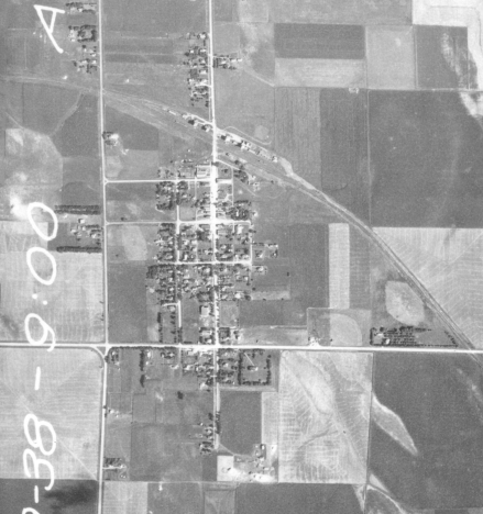 Aerial photo of Wilmont Minnesota, 1938
