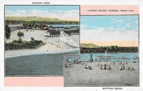 Latsch Island, Winona Minnesota, 1940's