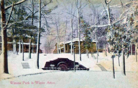Winter Park Scene, Winona Minnesota, 1910's
