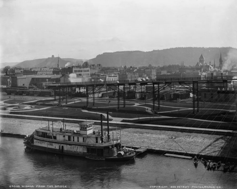 Winona Minnesota from the Bridge, 1898