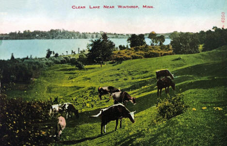 Clear Lake near Winthrop Minnesota, 1910's
