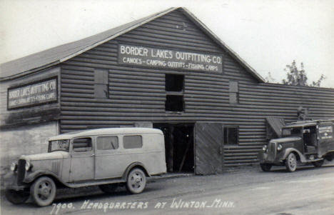 Border States Outfitting Company, Winton Minnesota, 1930's