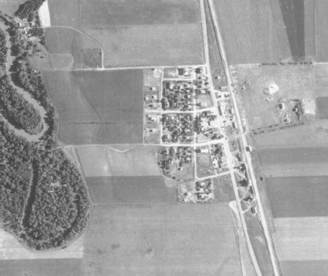 Aerial photo, Wolverton Minnesota, 1939