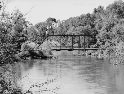 Old County Road 28 Bridge over the Red River near Wolverton Minnesota, 1968