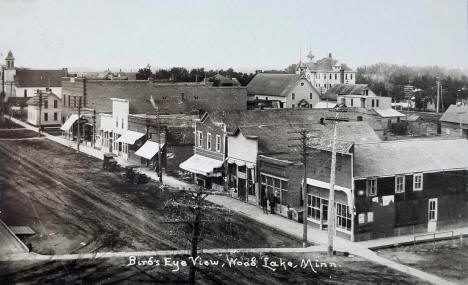 Birdseye view, Wood Lake Minnesota, 1910's