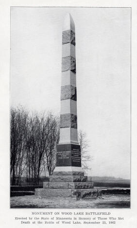 Wood Lake Battlefield Monument, near Wood Lake Minnesota, 1914