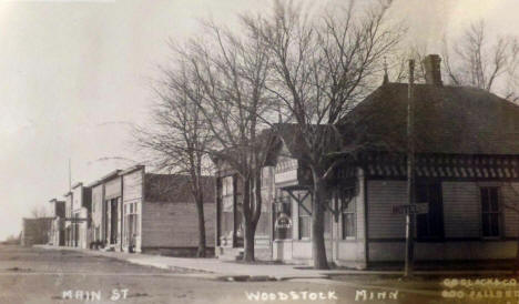 Main Street, Woodstock Minnesota, 1914