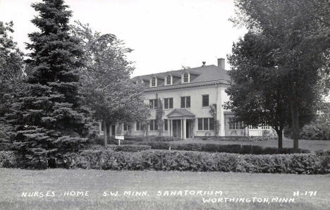 Nurses Home, Southwest Minnesota Sanatorium, Worthington Minnesota, 1940's