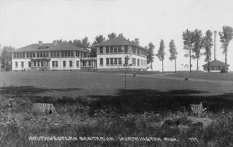 Southwestern Minnesota Sanitarium, Worthington Minnesota, 1920