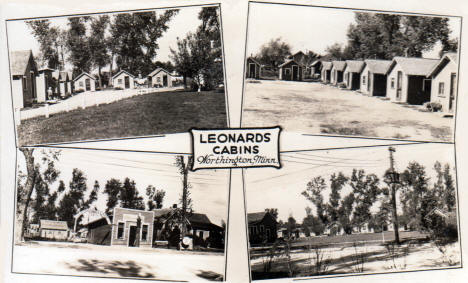 Leonard's Cabins, Worthington Minnesota, 1930's