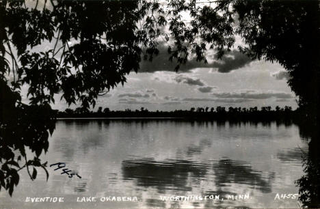 Eventide, Lake Okabena, Worthington Minnesota, 1940's