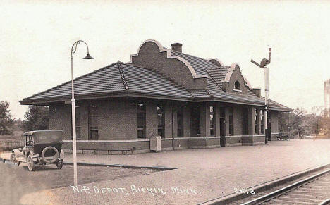 Northern Pacific Depot, Aitkin Minnesota, 1910's