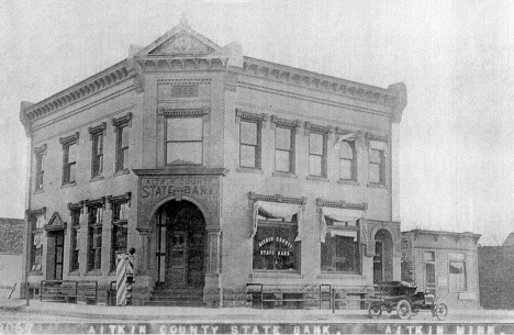 Aitkin County State Bank, Aitkin Minnesota, 1910's