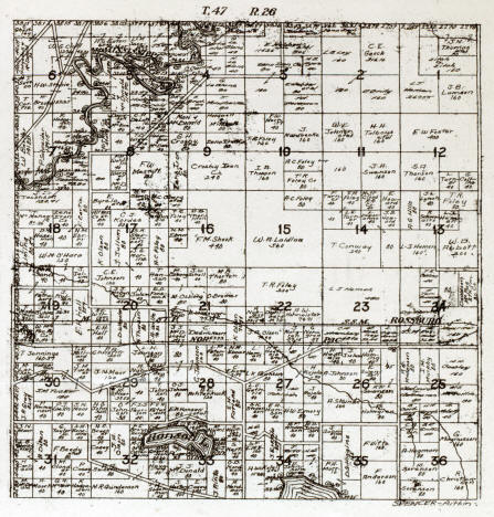 Plat map of Spencer Township in Aitkin County, Minnesota, 1916