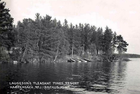 Laugeson's Pleasant Pines Resort, Backus Minnesota, 1950's