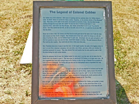Colonel Cobber plaque, Backus Minnesota, 2020