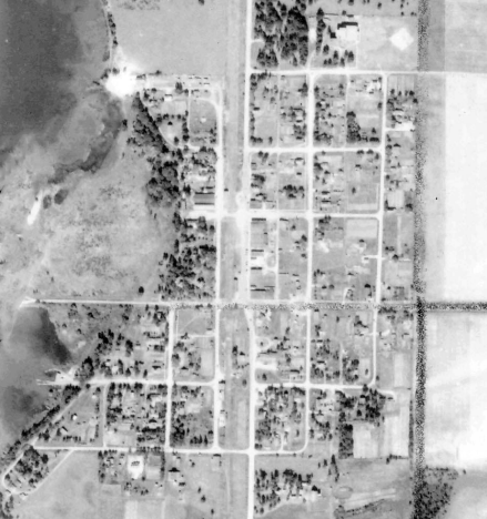 Aerial photo of Backus Minnesota, 1939