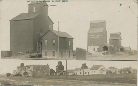 Street scene, Borup Minnesota, 1910's