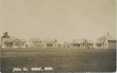 Residence street, Borup Minnesota, 1910's