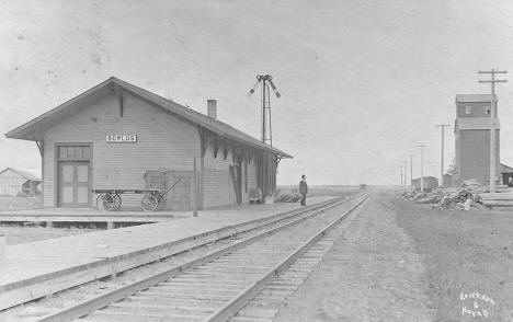 Soo Line Depot, Bowlus Minnesota, 1910's