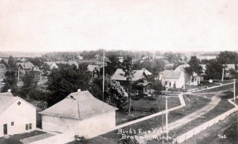 Birds eye view, Braham Minnesota, 1910's