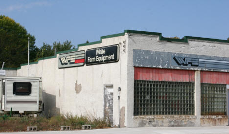 Vacant farm implement dealership in Buckman. Minnesota, 2020