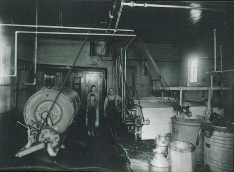 Interior of Buckman Creamery, Buckman Minnesota, 1930's