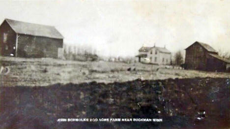 John Schmolke 200 acre farm near Buckman Minnesota, 1910's