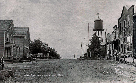 Street scene, Buckman Minnesota, 1911