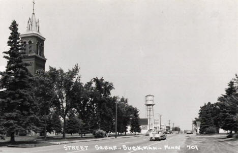 Street scene, Buckman Minnesota, 1960's