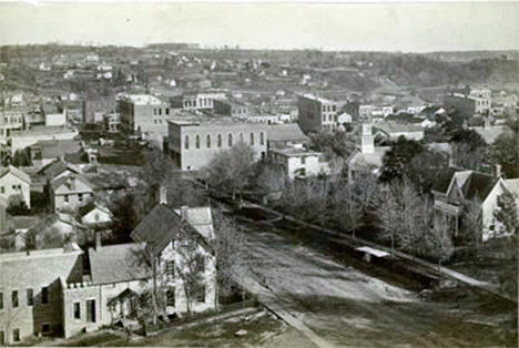 Birds eye view, Faribault Minnesota, 1874