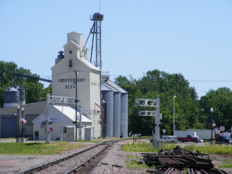 Grain elevator and railroad tracks, Glencoe Minnesota, 2011