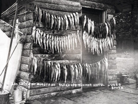 Photo hanging at Lakesside Ballroom on Lake Minnewaska in Glenwood Minnesota, 1910's