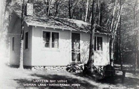 Lantern Bay Lodge on Woman Lake, Hackensack Minnesota, 1950's
