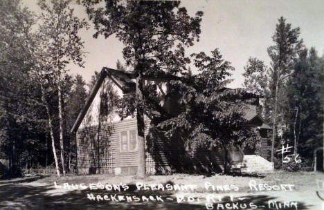 Laugeson's Pleasant Pines Resort, Hackensack Minnesota, 1940's