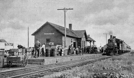 Northern Pacific Depot, Hackensack Minnesota, 1910's