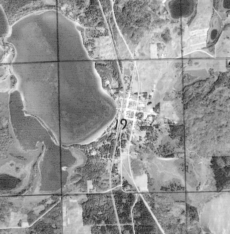 Aerial map, Hackensack Minnesota area, 1939