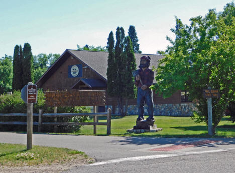 Paul Bunyan Trail, Visitor Center, and Axe Man Statue, Hackensack Minnesota, 2020