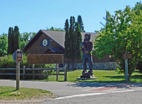 Paul Bunyan Trail, Visitor Center, and Axe Man Statue, Hackensack Minnesota, 2020