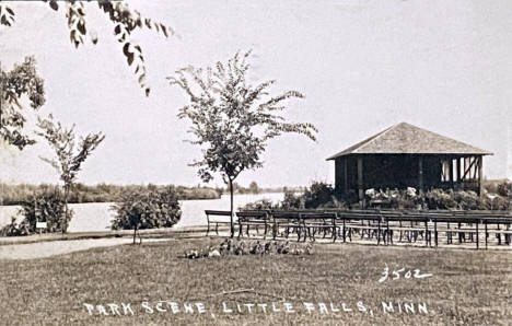 Park scene, Little Falls Minnesota, 1936