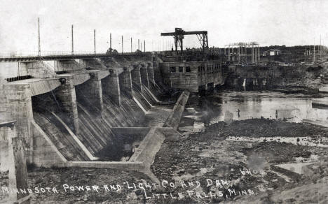 Minnesota Power and Light Company and Dam, Little Falls Minnesota, 1920